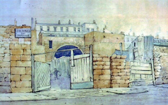 The top of the Double Tunnel, visible over Williamson's boundary wall in